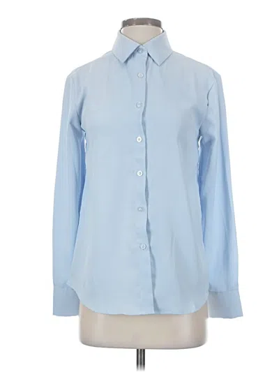Pre-owned Assorted Brands Long Sleeve Blouse In Blue