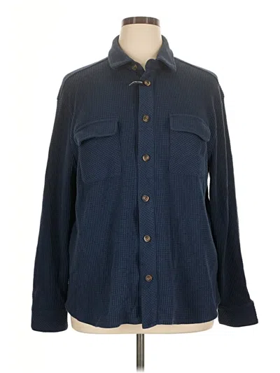 Pre-owned Assorted Brands Long Sleeve Blouse In Blue