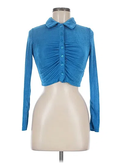 Pre-owned Assorted Brands Long Sleeve Blouse In Blue