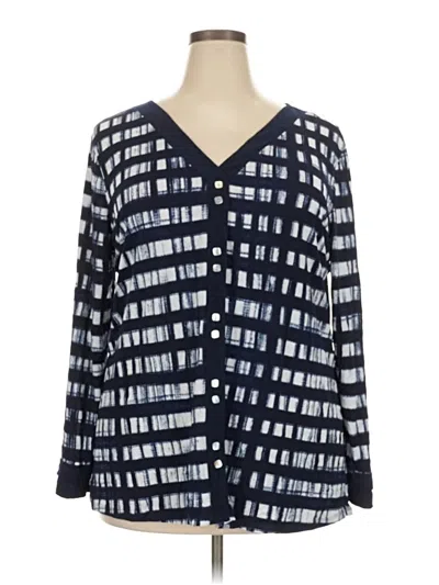 Pre-owned Assorted Brands Long Sleeve Blouse In Blue