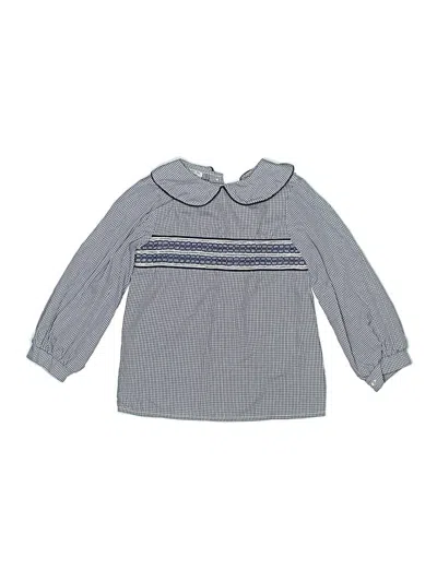 Pre-owned Assorted Brands Kids' Long Sleeve Blouse In Blue