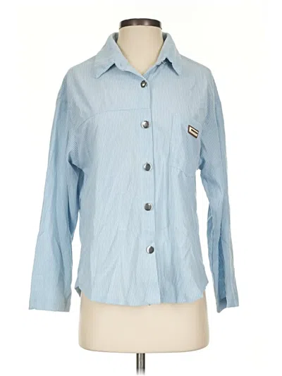 Pre-owned Assorted Brands Long Sleeve Blouse In Blue