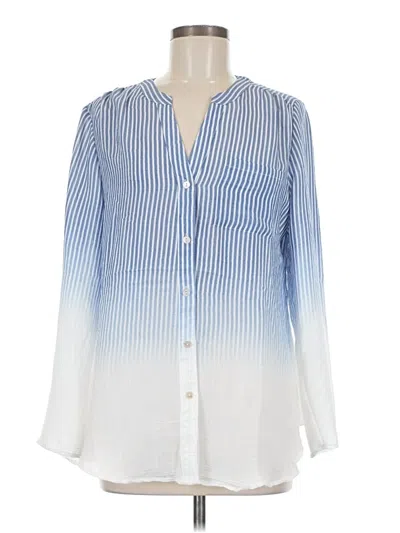 Pre-owned Assorted Brands Long Sleeve Blouse In Blue