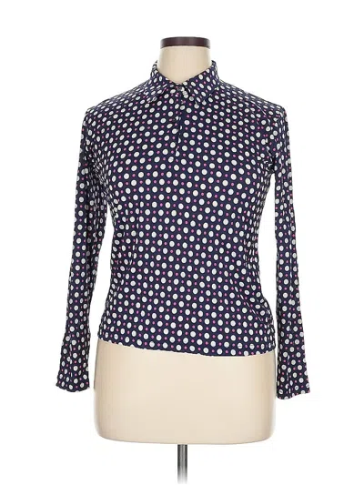 Pre-owned Assorted Brands Long Sleeve Blouse In Blue