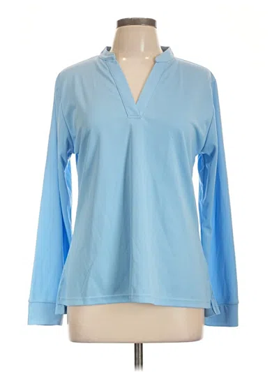 Pre-owned Assorted Brands Long Sleeve Blouse In Blue