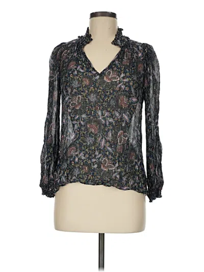 Pre-owned Assorted Brands Long Sleeve Blouse In Blue
