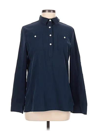 Pre-owned Assorted Brands Long Sleeve Blouse In Blue