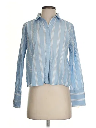 Pre-owned Assorted Brands Long Sleeve Blouse In Blue