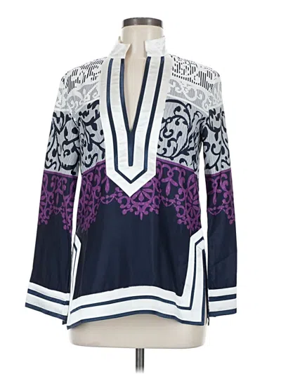 Pre-owned Assorted Brands Long Sleeve Blouse In Blue