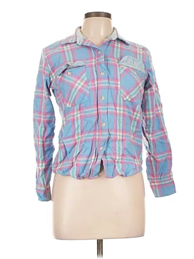 Pre-owned Assorted Brands Long Sleeve Blouse In Blue