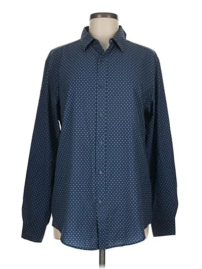 Pre-owned Assorted Brands Long Sleeve Blouse In Blue