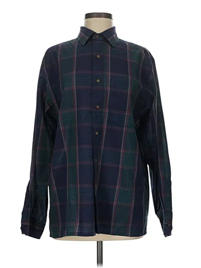 Pre-owned Assorted Brands Long Sleeve Blouse In Blue