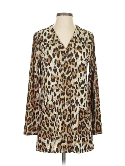 Pre-owned Assorted Brands Long Sleeve Blouse In Brown