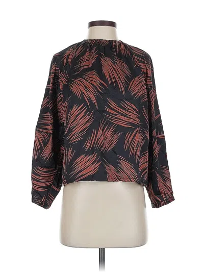 Pre-owned Assorted Brands Long Sleeve Blouse In Brown