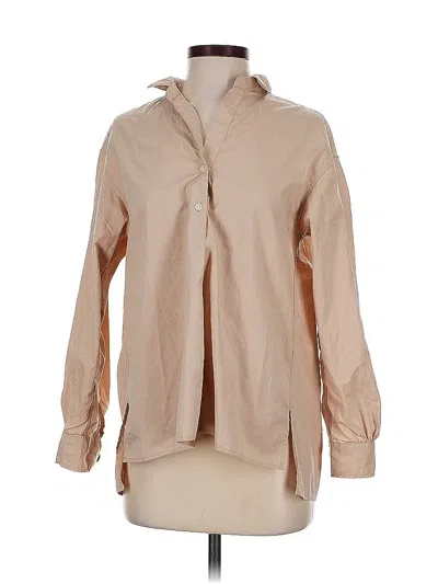 Pre-owned Assorted Brands Long Sleeve Blouse In Brown