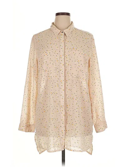 Pre-owned Assorted Brands Long Sleeve Blouse In Brown