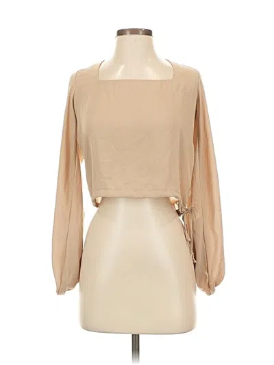 Pre-owned Assorted Brands Long Sleeve Blouse In Brown