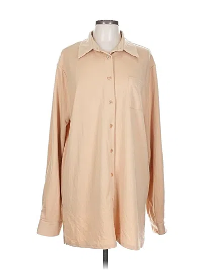 Pre-owned Assorted Brands Long Sleeve Blouse In Brown