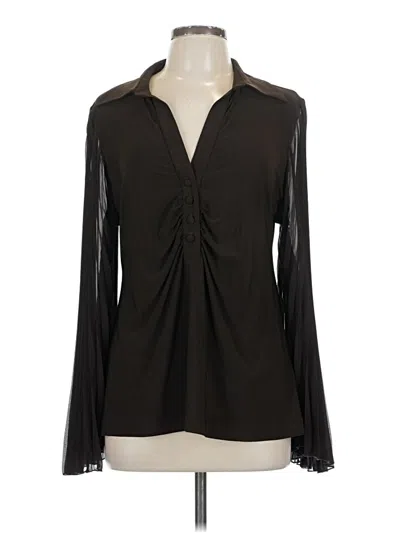 Pre-owned Assorted Brands Long Sleeve Blouse In Brown
