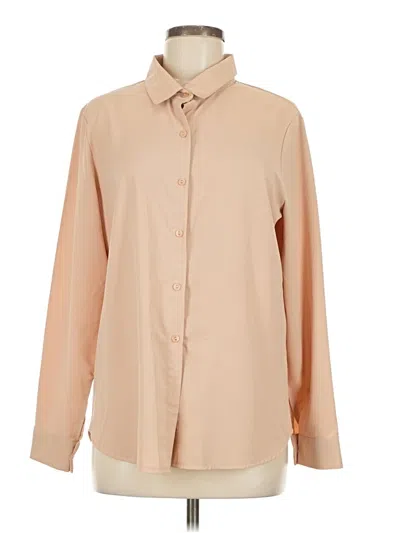 Pre-owned Assorted Brands Long Sleeve Blouse In Brown