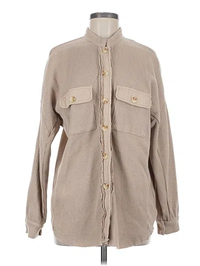 Pre-owned Assorted Brands Long Sleeve Blouse In Brown