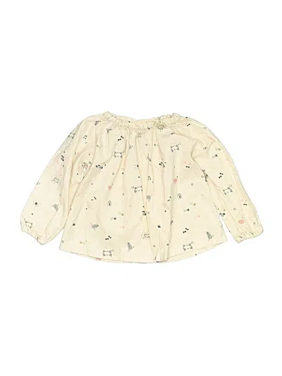 Pre-owned Assorted Brands Kids' Long Sleeve Blouse In Brown