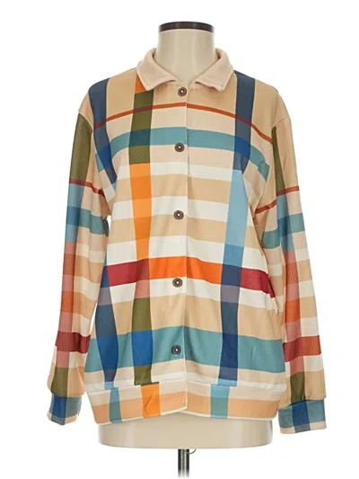 Pre-owned Assorted Brands Long Sleeve Blouse In Brown