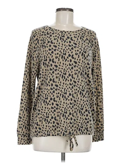 Pre-owned Assorted Brands Long Sleeve Blouse In Brown