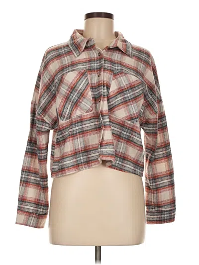 Pre-owned Assorted Brands Long Sleeve Blouse In Brown