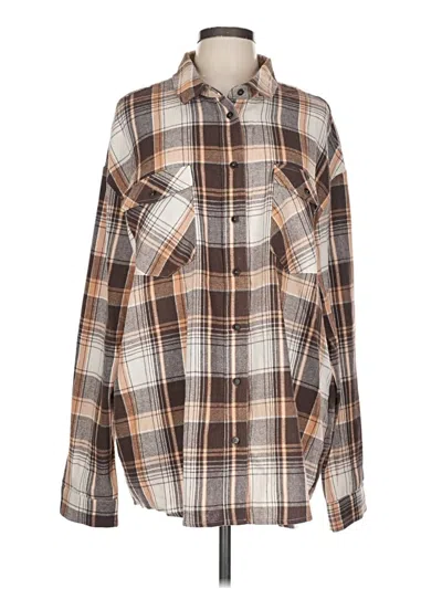 Assorted Brands Long Sleeve Blouse In Brown