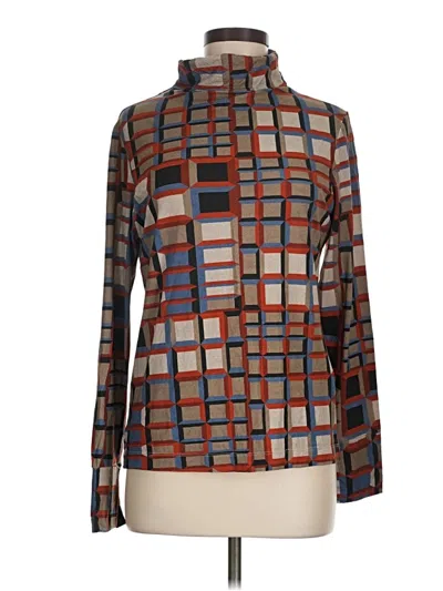 Pre-owned Assorted Brands Long Sleeve Blouse In Brown