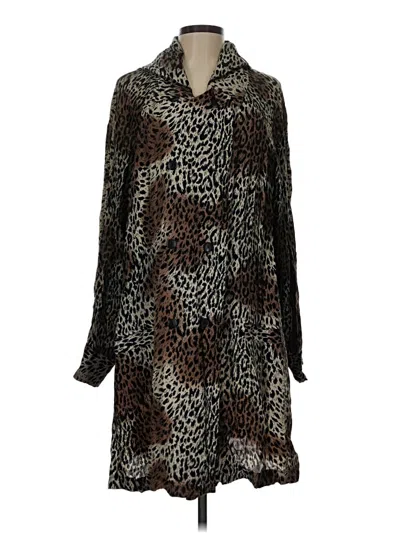 Pre-owned Assorted Brands Long Sleeve Blouse In Brown
