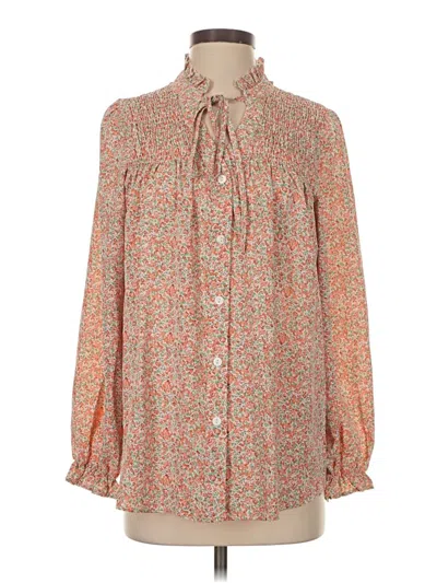 Assorted Brands Long Sleeve Blouse In Brown
