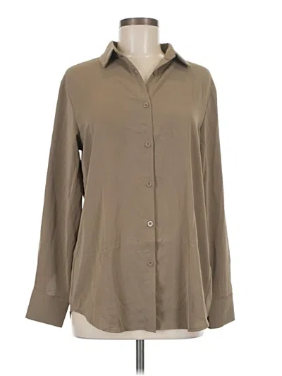 Pre-owned Assorted Brands Long Sleeve Blouse In Brown
