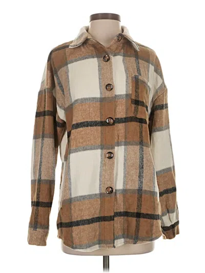 Assorted Brands Long Sleeve Blouse In Brown