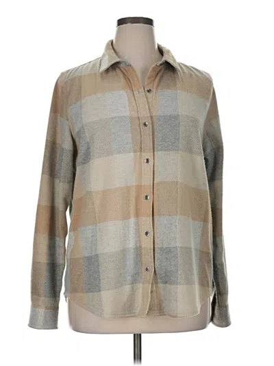 Pre-owned Assorted Brands Long Sleeve Blouse In Brown
