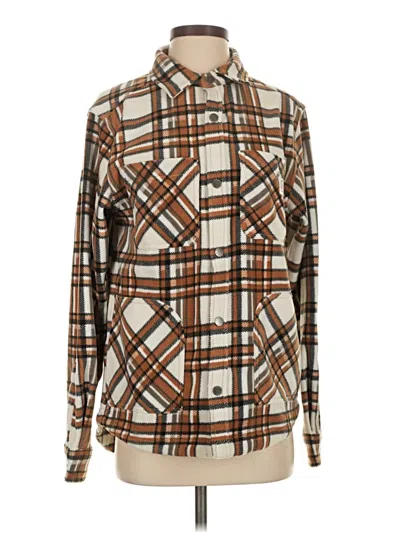 Pre-owned Assorted Brands Long Sleeve Blouse In Brown