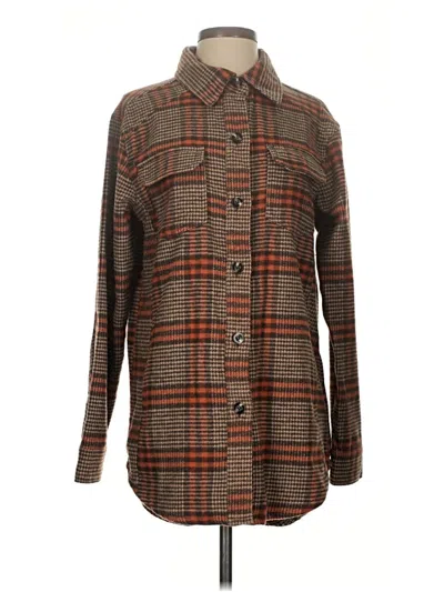 Pre-owned Assorted Brands Long Sleeve Blouse In Brown