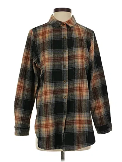 Pre-owned Assorted Brands Long Sleeve Blouse In Brown