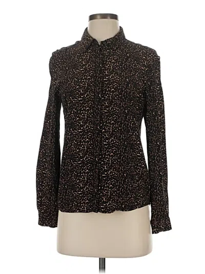 Pre-owned Assorted Brands Long Sleeve Blouse In Brown
