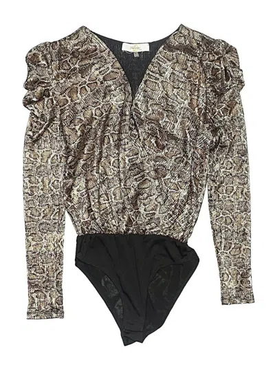 Pre-owned Assorted Brands Long Sleeve Blouse In Brown