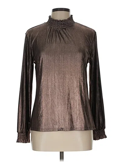 Pre-owned Assorted Brands Long Sleeve Blouse In Brown