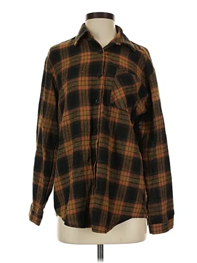 Pre-owned Assorted Brands Long Sleeve Blouse In Brown