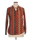 Assorted Brands Long Sleeve Blouse In Brown