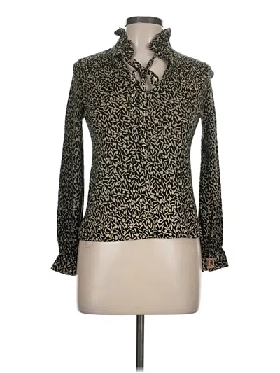 Pre-owned Assorted Brands Long Sleeve Blouse In Brown
