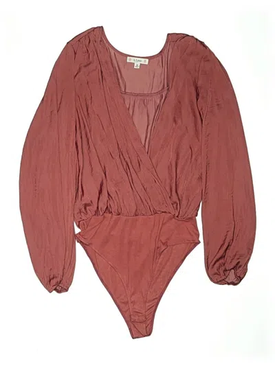 Pre-owned Assorted Brands Long Sleeve Blouse In Burgundy