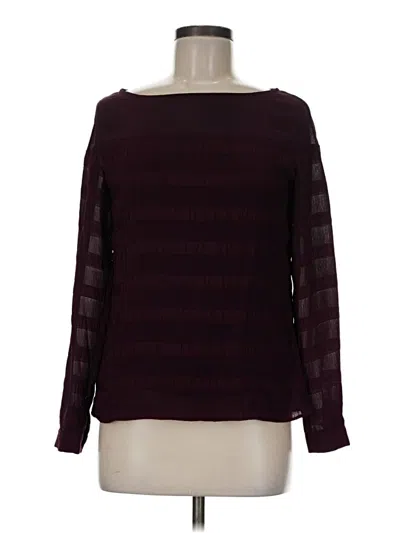 Pre-owned Assorted Brands Long Sleeve Blouse In Burgundy