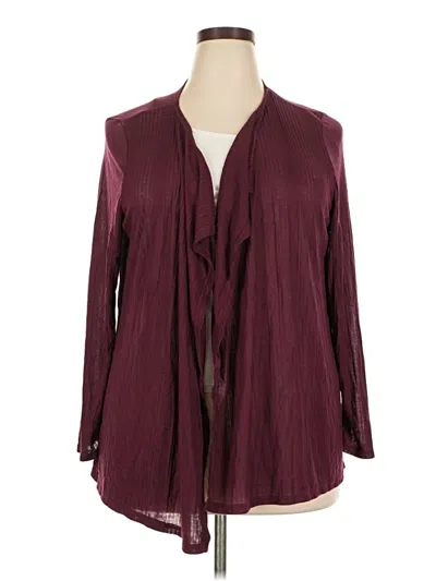 Pre-owned Assorted Brands Long Sleeve Blouse In Burgundy