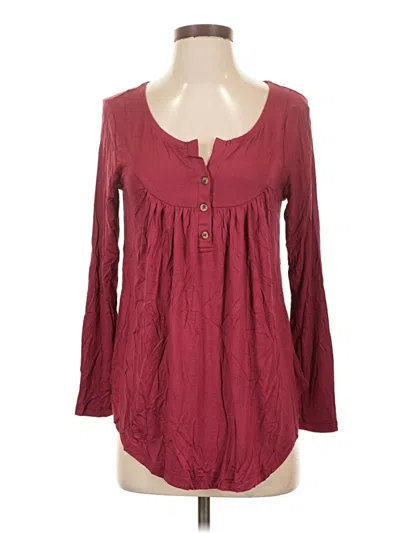 Assorted Brands Long Sleeve Blouse In Burgundy