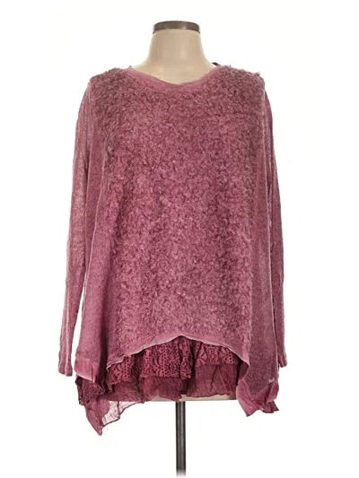 Assorted Brands Long Sleeve Blouse In Burgundy
